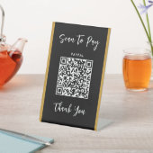 Benutzerdefinierter QR-Code-Textscan zum Bezahlen  Sockelschild (In SItu)