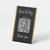 Benutzerdefinierter QR-Code-Textscan zum Bezahlen  Sockelschild (Vorderseite)
