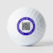 Benutzerdefinierter QR-Code und Briefmarke für Gol Golfball (Vorderseite)