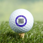Benutzerdefinierter QR-Code und Briefmarke für Gol Golfball (Insitu T-Shirt)
