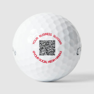 Benutzerdefinierter QR-Code und Briefmarke für Gol Golfball