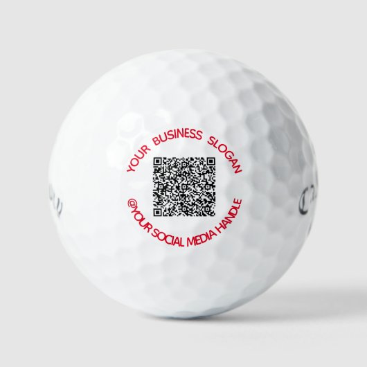 Benutzerdefinierter QR-Code und Briefmarke für Gol Golfball (Vorderseite)