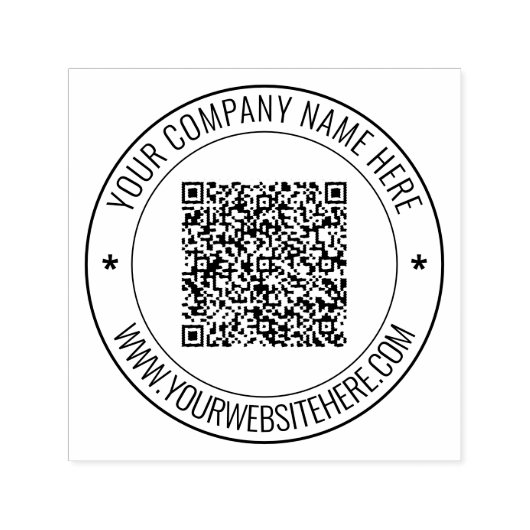 Benutzerdefinierter QR-Code und Briefmarke zur Tex Permastempel (Design)
