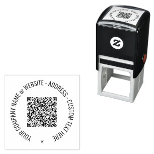Benutzerdefinierter QR-Code und Briefmarke zur Tex Permastempel