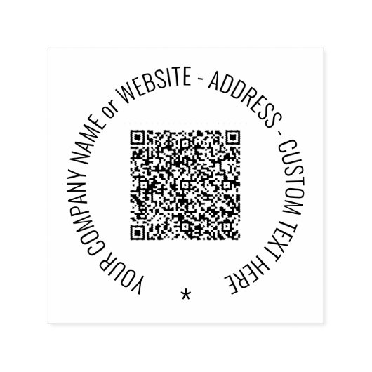 Benutzerdefinierter QR-Code und Briefmarke zur Tex Permastempel (Design)