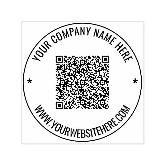 Benutzerdefinierter QR-Code und Briefmarke zur Tex Permastempel (Design)