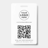 Benutzerdefinierter QR-Code und Firmenlogo hinzufü Ausweis (Rückseite)