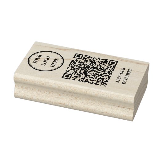 Benutzerdefinierter QR-Code und Gummistempel mit F (Stempel)