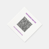 Benutzerdefinierter QR-Code und Name Website-Napki Serviette (Ecke)
