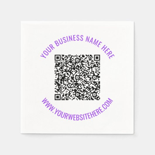 Benutzerdefinierter QR-Code und Personalisierte Te Serviette (Vorderseite)
