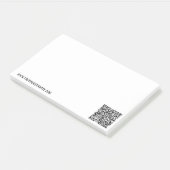 Benutzerdefinierter QR-Code und Post-it®-Hinweise Post-it Klebezettel (angewinkelt)