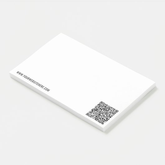 Benutzerdefinierter QR-Code und Post-it®-Hinweise Post-it Klebezettel (angewinkelt)