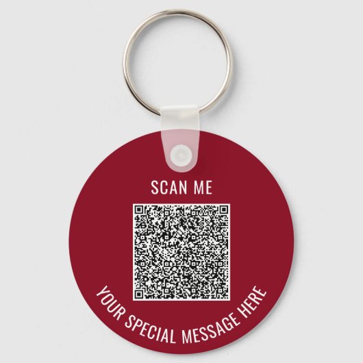 Benutzerdefinierter QR-Code und Schlüsselanhänger (Vorderseite)