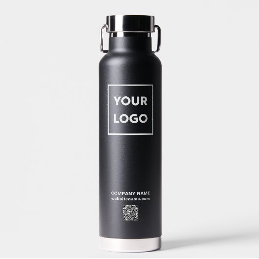 Benutzerdefinierter QR-Code und Text auf 2 Seiten Trinkflasche (Vorne)