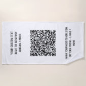 Benutzerdefinierter QR-Code und Text-Beach-Handtuc Strandtuch (Vorderseite)