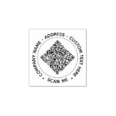 Benutzerdefinierter QR-Code und Text - Beispiel fü Gummistempel (Prägung)