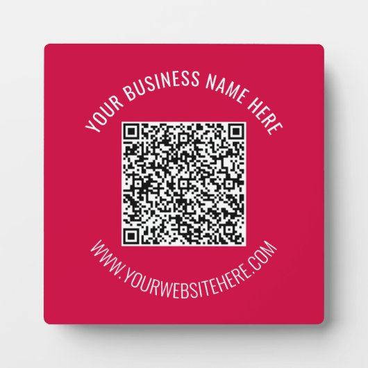 Benutzerdefinierter QR-Code und Text-Business-Eben Fotoplatte (Vorderseite)