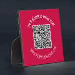 Benutzerdefinierter QR-Code und Text-Business-Eben Fotoplatte<br><div class="desc">Individueller Schriftart und Farben - Entwerfen Sie Ihre eigenen Personalisierten Plaques mit QR Code Scan Info und Name Website oder Custom Text Beruflich Design Business Promotional oder Modernes Personal Desk Zubehör / Schreibtischsignen Geschenk - Hinzufügen Ihres QR Codes - Bild - Foto oder Logo / Name - Firma / Website...</div>