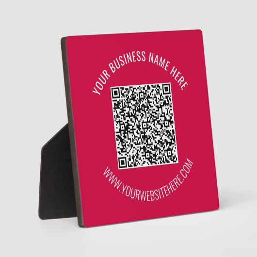 Benutzerdefinierter QR-Code und Text-Business-Eben Fotoplatte (Vorderseite)