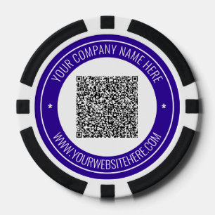 Benutzerdefinierter QR-Code und Text-Chips für Ihr Pokerchips