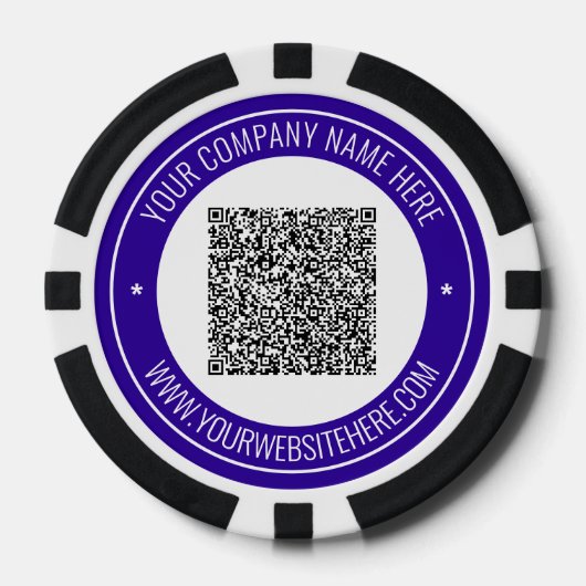 Benutzerdefinierter QR-Code und Text-Chips für Ihr Pokerchips (Vorderseite)