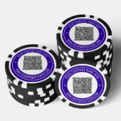 Benutzerdefinierter QR-Code und Text-Chips für Ihr Pokerchips (Stapel)