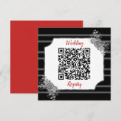 Benutzerdefinierter QR-Code und Text für die Hochz Save The Date (Vorne/Hinten)