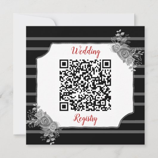 Benutzerdefinierter QR-Code und Text für die Hochz Save The Date (Vorderseite)
