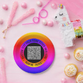Benutzerdefinierter QR-Code und Text für die Telle Pappteller (Party)