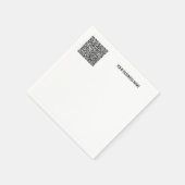 Benutzerdefinierter QR-Code und Text für Ihr Busin Serviette (Ecke)