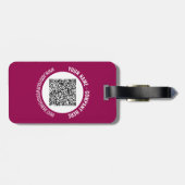 Benutzerdefinierter QR-Code und Text-Gepäckanhänge Gepäckanhänger (Rückseite horizontal)