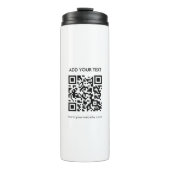 Benutzerdefinierter QR-Code und Text - Modernes Ge Thermosbecher (Vorderseite)