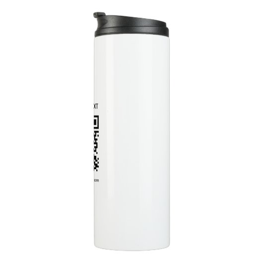 Benutzerdefinierter QR-Code und Text - Modernes Ge Thermosbecher (Nach rechts gedreht)