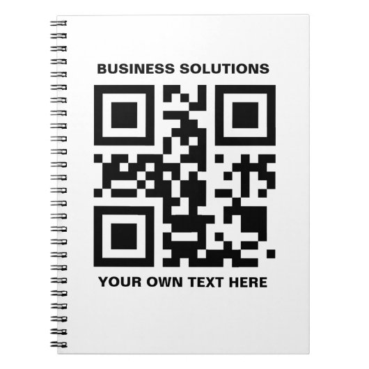Benutzerdefinierter QR-Code und Text Notizblock (Vorderseite)