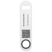 Benutzerdefinierter QR-Code und Text Promotion Mar Speed Flaschenöffner (Rückseite)