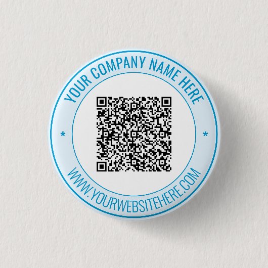 Benutzerdefinierter QR-Code und Text Promotionsbut Button (Vorderseite)