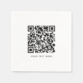 Benutzerdefinierter Qr-Code und Text Serviette (Vorderseite)