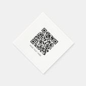 Benutzerdefinierter Qr-Code und Text Serviette (Ecke)
