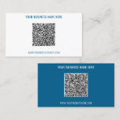 Benutzerdefinierter QR-Code und Text Visitenkarte (Vorne/Hinten)
