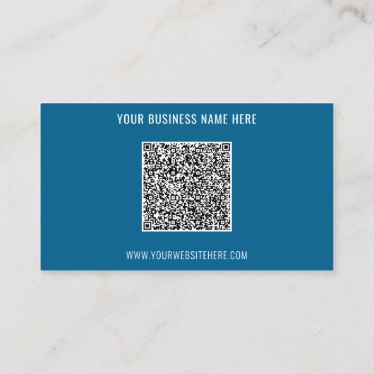 Benutzerdefinierter QR-Code und Text Visitenkarte (Rückseite)