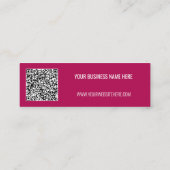 Benutzerdefinierter QR-Code und Text-Visitenkarte Mini Visitenkarte (Rückseite)
