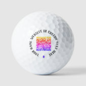 Benutzerdefinierter QR-Code und Textentwurf Ihre e Golfball (Vorderseite)