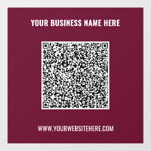 Benutzerdefinierter QR-Code und Textfensterfolie F Fensteraufkleber