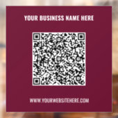 Benutzerdefinierter QR-Code und Textfensterklammer Fensteraufkleber (Blatt 2)