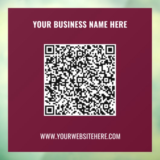 Benutzerdefinierter QR-Code und Textfensterklammer Fensteraufkleber (Blatt 3)