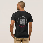 Benutzerdefinierter QR-Code und Textpasswort für I T-Shirt (Schwarz voll)