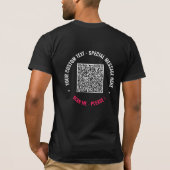 Benutzerdefinierter QR-Code und Textpasswort für I T-Shirt (Rückseite)