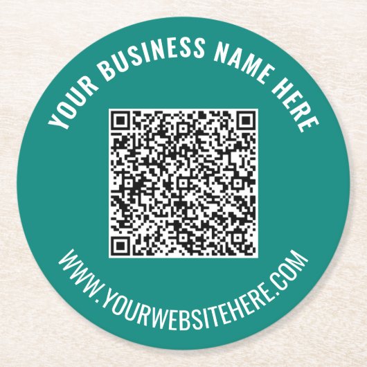 Benutzerdefinierter QR-Code und Untersetzer für Te (Vorderseite)