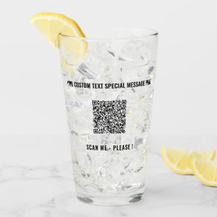 Benutzerdefinierter QR-Code und Vorlage für Werbeg Glas
