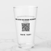 Benutzerdefinierter QR-Code und Vorlage für Werbeg Glas (Vorderseite)